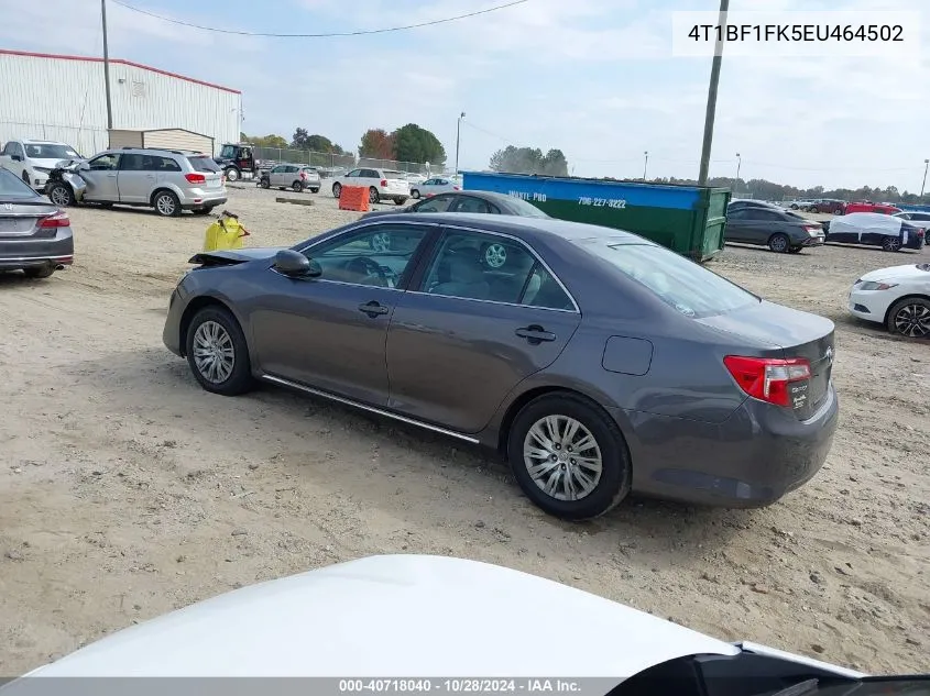 2014 Toyota Camry Le VIN: 4T1BF1FK5EU464502 Lot: 40718040