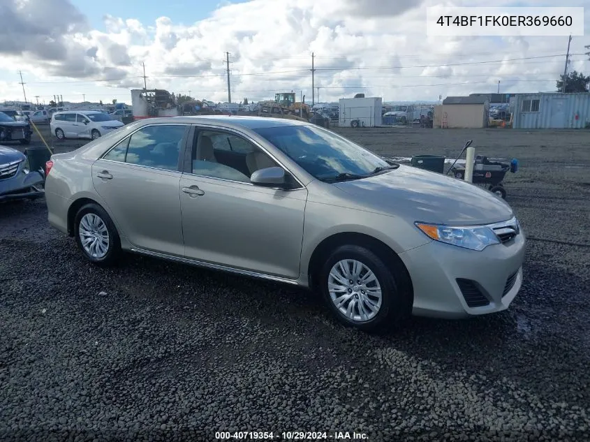 4T4BF1FK0ER369660 2014 Toyota Camry Le