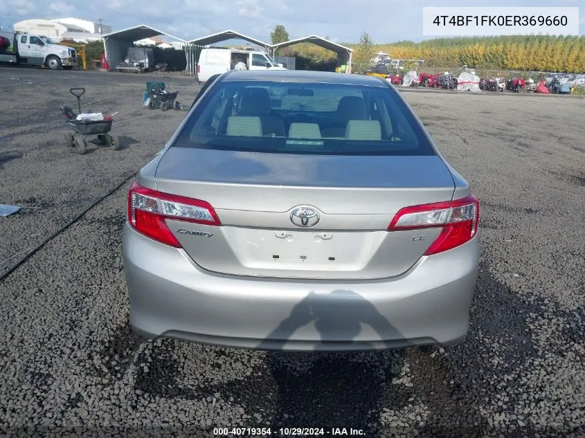 4T4BF1FK0ER369660 2014 Toyota Camry Le