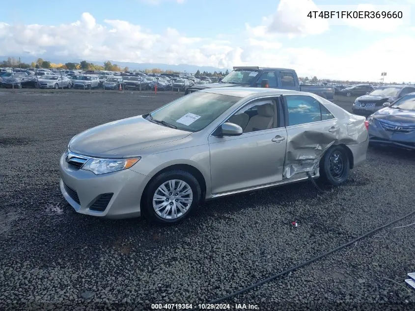 4T4BF1FK0ER369660 2014 Toyota Camry Le