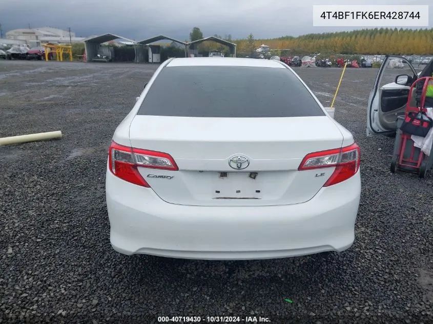 4T4BF1FK6ER428744 2014 Toyota Camry Le