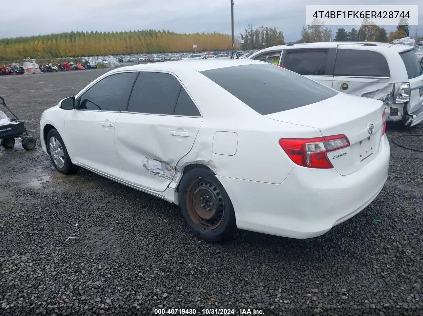 4T4BF1FK6ER428744 2014 Toyota Camry Le