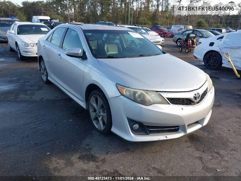 4T1BK1FK1EU540096 2014 Toyota Camry Se V6