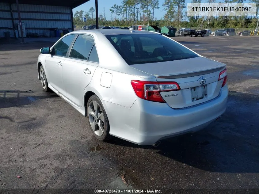 4T1BK1FK1EU540096 2014 Toyota Camry Se V6