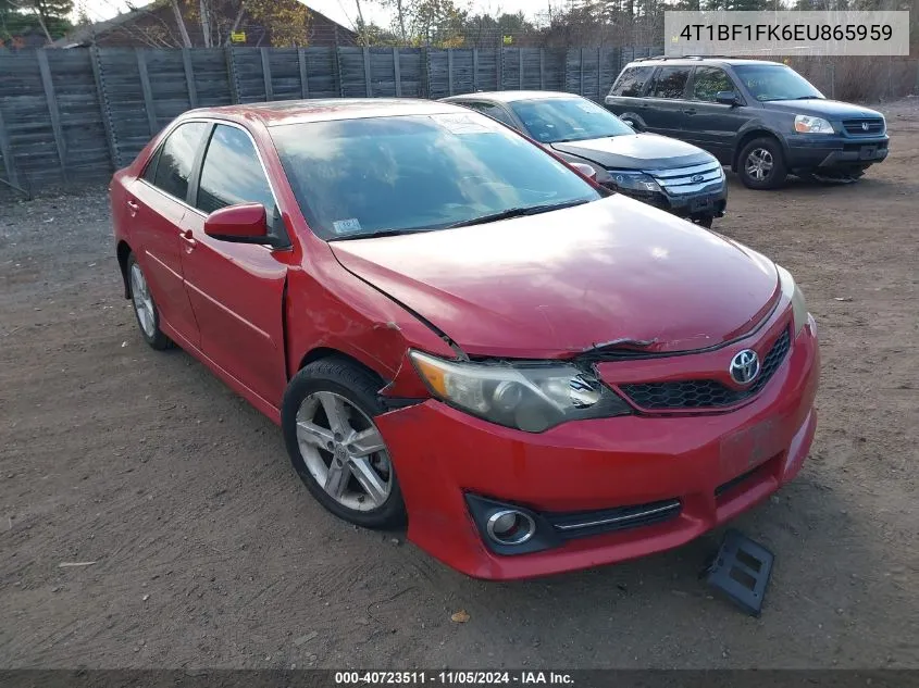 2014 Toyota Camry Se VIN: 4T1BF1FK6EU865959 Lot: 40723511