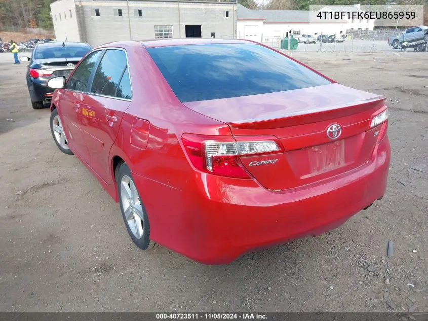 2014 Toyota Camry Se VIN: 4T1BF1FK6EU865959 Lot: 40723511