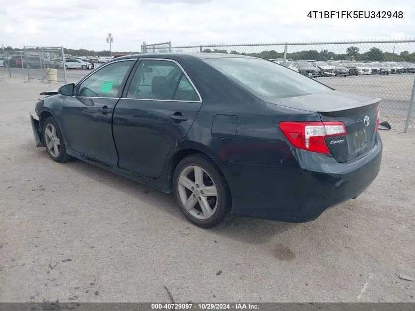 2014 Toyota Camry Se VIN: 4T1BF1FK5EU342948 Lot: 40729097