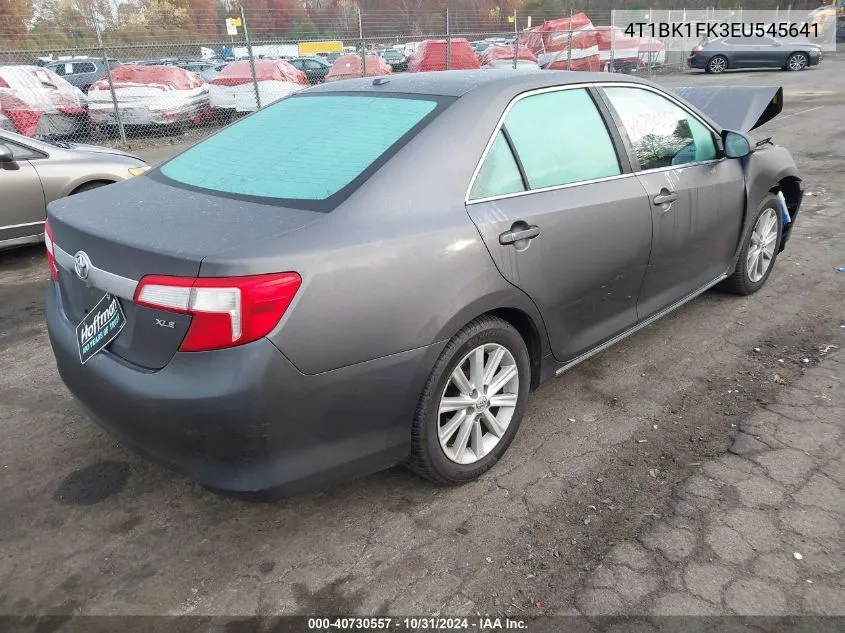 2014 Toyota Camry Xle V6 VIN: 4T1BK1FK3EU545641 Lot: 40730557