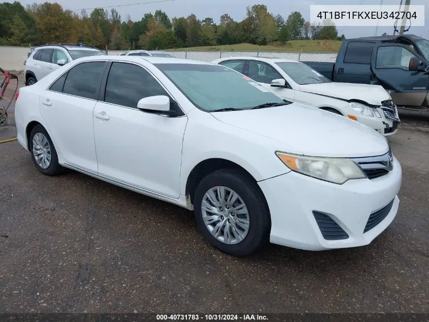 2014 Toyota Camry Le VIN: 4T1BF1FKXEU342704 Lot: 40731783