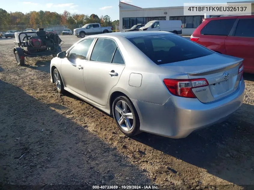 2014 Toyota Camry Se VIN: 4T1BF1FK9EU326137 Lot: 40733659