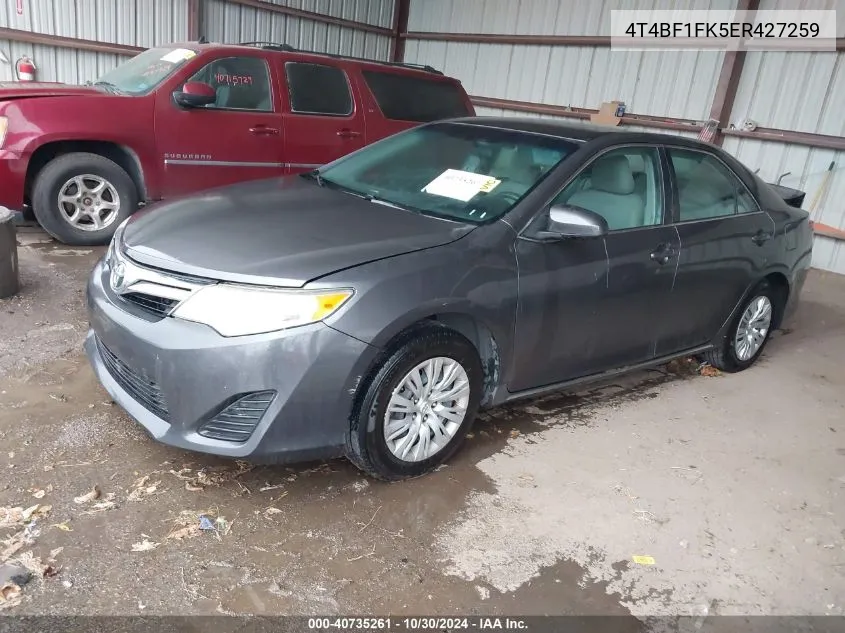 2014 Toyota Camry Le VIN: 4T4BF1FK5ER427259 Lot: 40735261