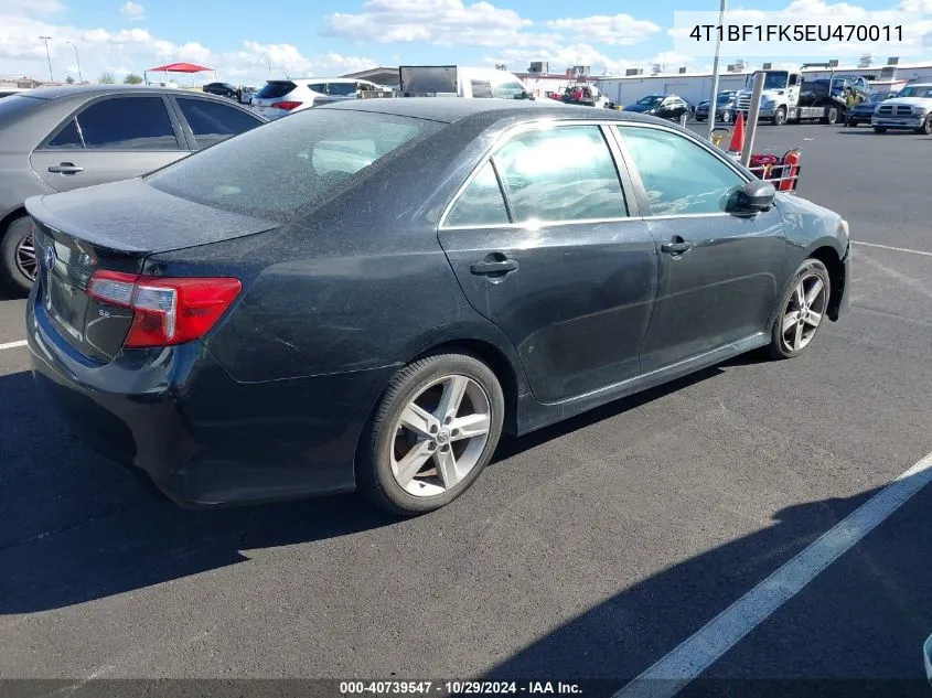 2014 Toyota Camry Se VIN: 4T1BF1FK5EU470011 Lot: 40739547