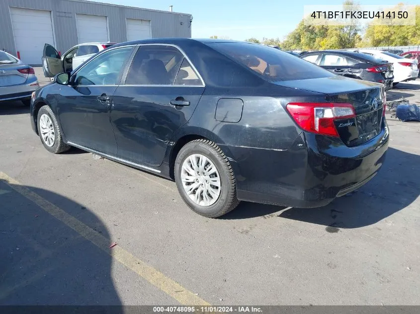 2014 Toyota Camry Le VIN: 4T1BF1FK3EU414150 Lot: 40748095