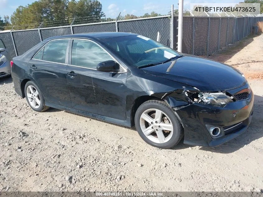 2014 Toyota Camry Se VIN: 4T1BF1FK0EU473625 Lot: 40749251