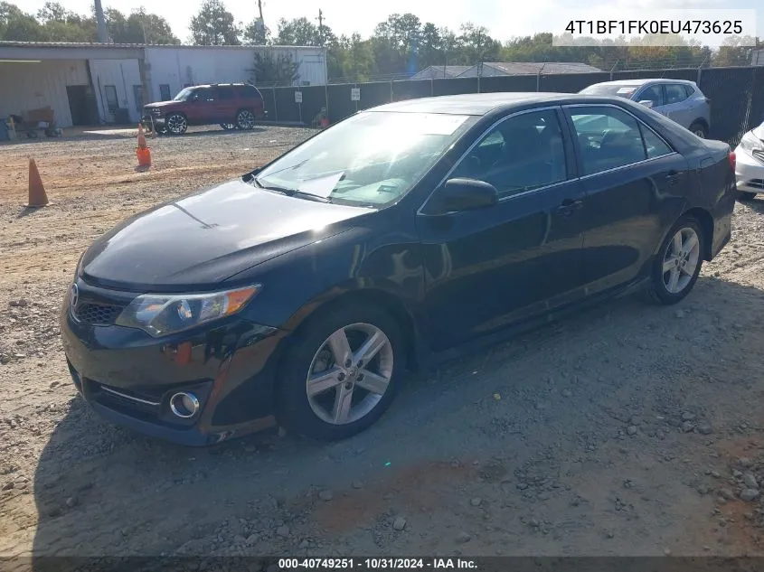 2014 Toyota Camry Se VIN: 4T1BF1FK0EU473625 Lot: 40749251