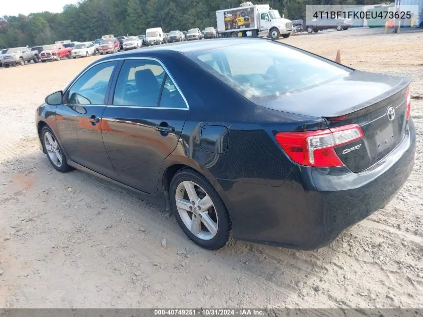 2014 Toyota Camry Se VIN: 4T1BF1FK0EU473625 Lot: 40749251