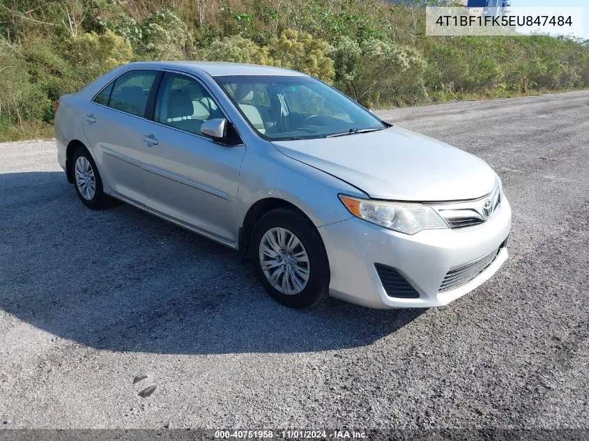 2014 Toyota Camry Le VIN: 4T1BF1FK5EU847484 Lot: 40751958