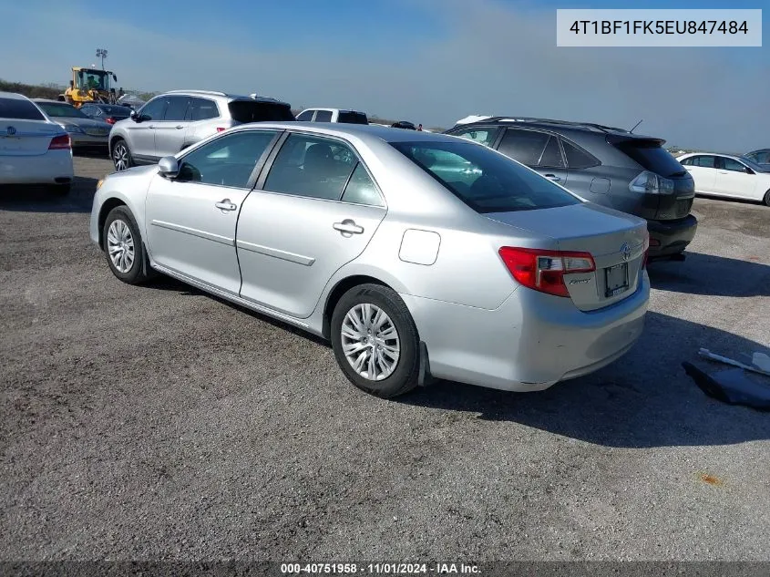 2014 Toyota Camry Le VIN: 4T1BF1FK5EU847484 Lot: 40751958