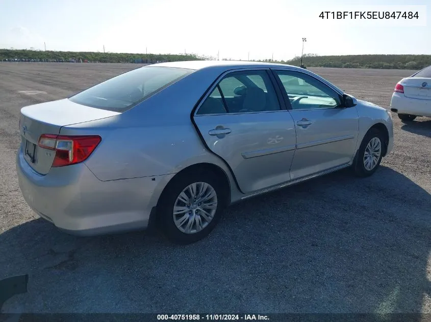 2014 Toyota Camry Le VIN: 4T1BF1FK5EU847484 Lot: 40751958