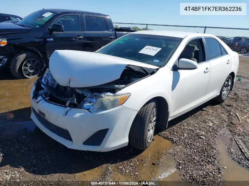 2014 Toyota Camry Le VIN: 4T4BF1FK7ER362236 Lot: 40757644