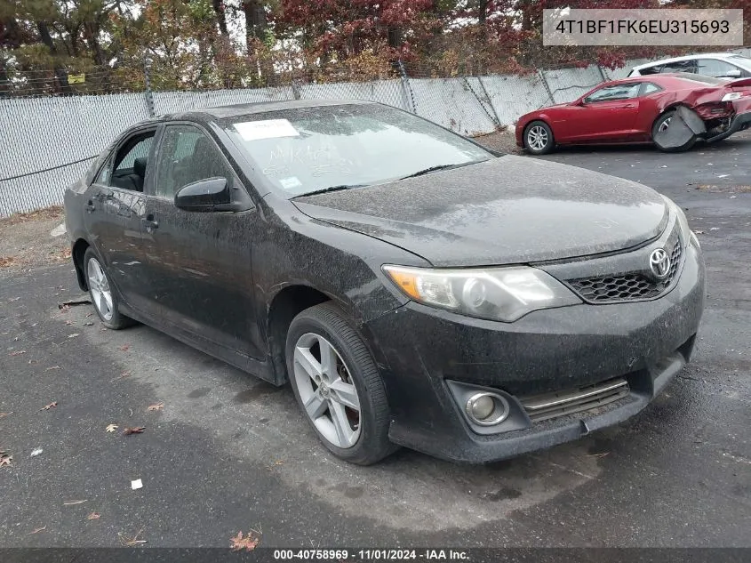 2014 Toyota Camry Se VIN: 4T1BF1FK6EU315693 Lot: 40758969