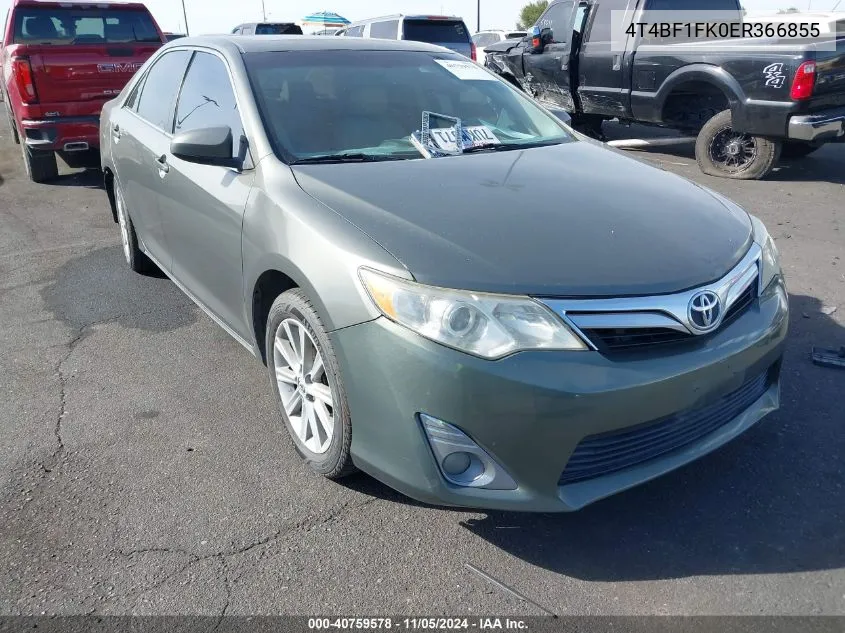 2014 Toyota Camry Xle VIN: 4T4BF1FK0ER366855 Lot: 40759578