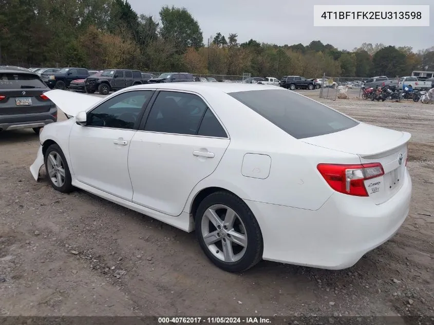 2014 Toyota Camry Se VIN: 4T1BF1FK2EU313598 Lot: 40762017