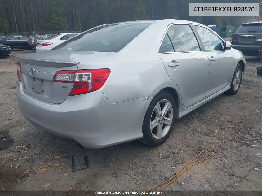 2014 Toyota Camry Se VIN: 4T1BF1FKXEU823570 Lot: 40762449