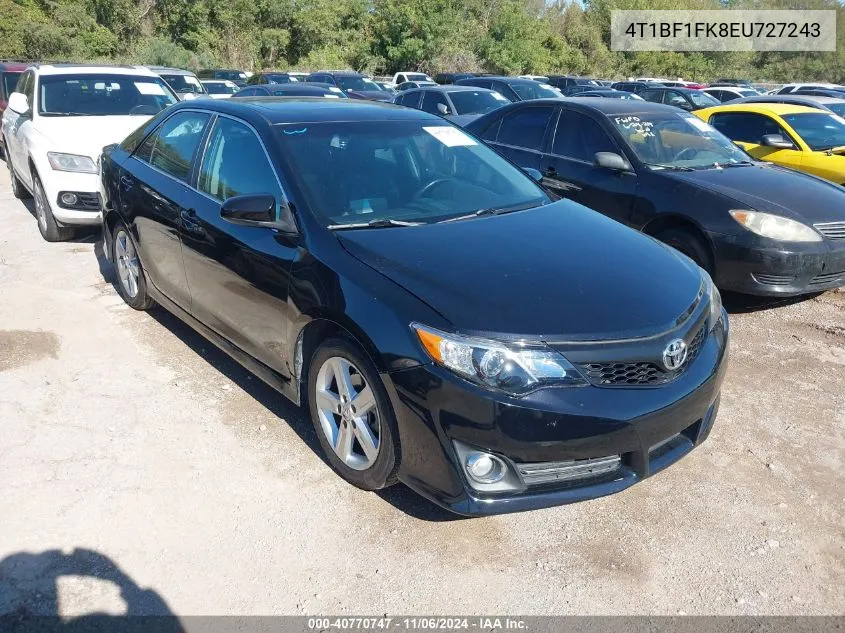 2014 Toyota Camry Se VIN: 4T1BF1FK8EU727243 Lot: 40770747