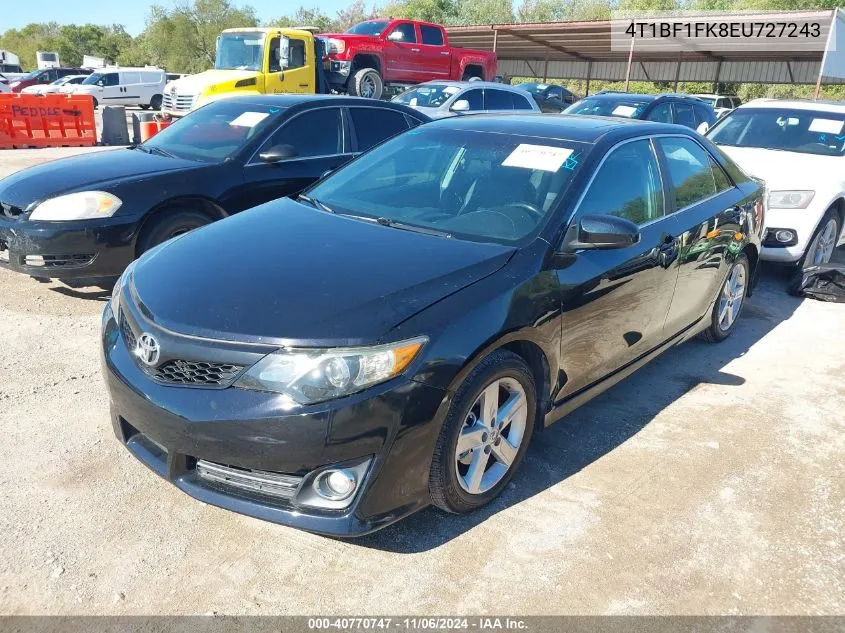 2014 Toyota Camry Se VIN: 4T1BF1FK8EU727243 Lot: 40770747