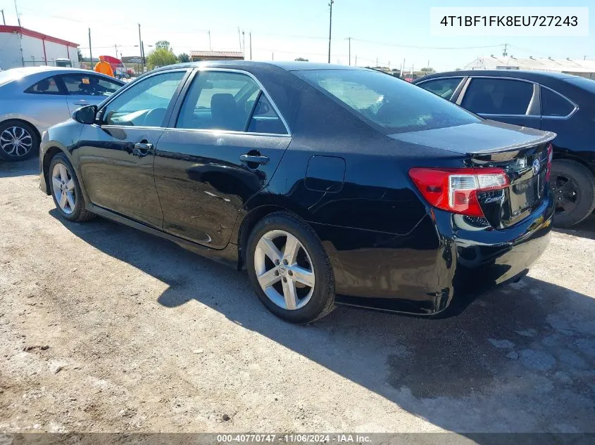 2014 Toyota Camry Se VIN: 4T1BF1FK8EU727243 Lot: 40770747