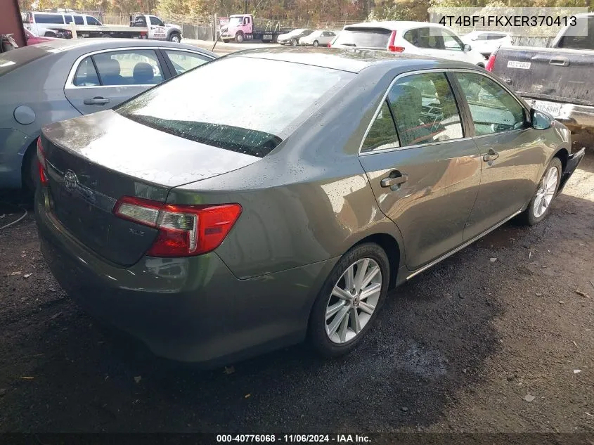 2014 Toyota Camry Xle VIN: 4T4BF1FKXER370413 Lot: 40776068