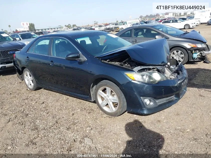 2014 Toyota Camry Se VIN: 4T1BF1FK8EU449024 Lot: 40787861