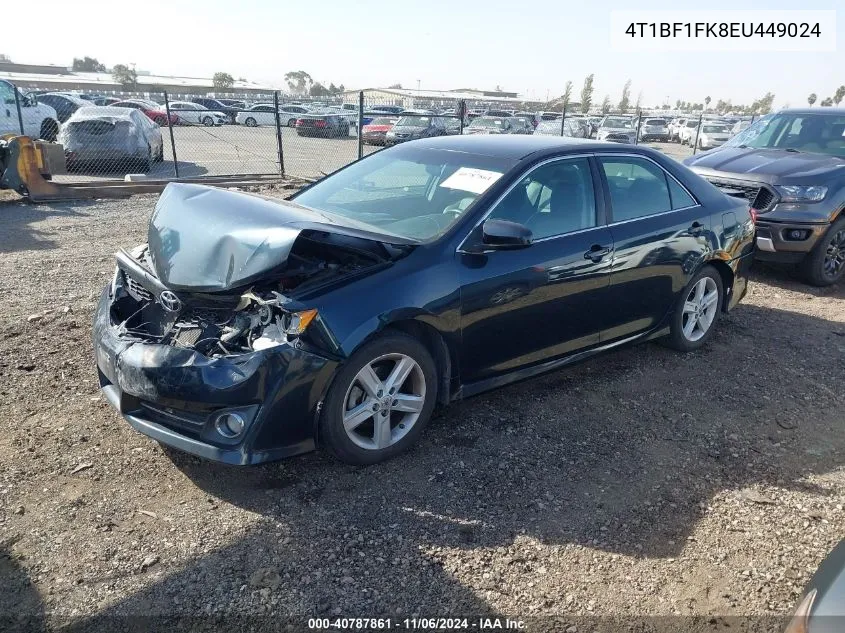 2014 Toyota Camry Se VIN: 4T1BF1FK8EU449024 Lot: 40787861