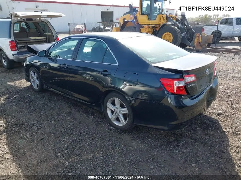 2014 Toyota Camry Se VIN: 4T1BF1FK8EU449024 Lot: 40787861