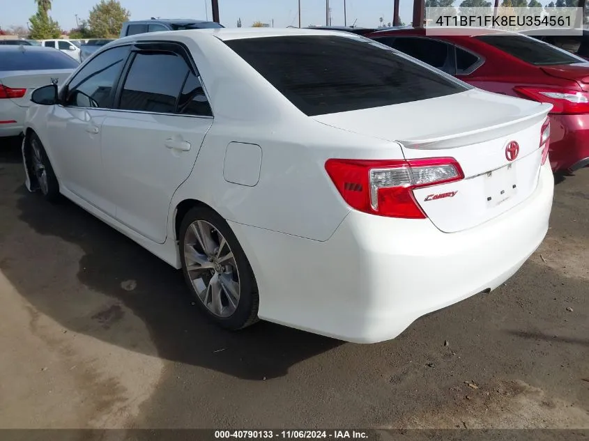 2014 Toyota Camry Se VIN: 4T1BF1FK8EU354561 Lot: 40790133