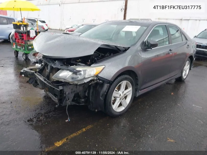 2014 Toyota Camry Se VIN: 4T1BF1FK7EU317775 Lot: 40791139