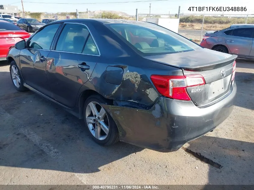 2014 Toyota Camry Se Sport VIN: 4T1BF1FK6EU348886 Lot: 40795231