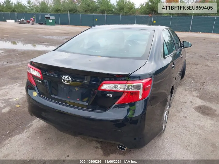 2014 Toyota Camry Se Sport VIN: 4T1BF1FK5EU869405 Lot: 40806295