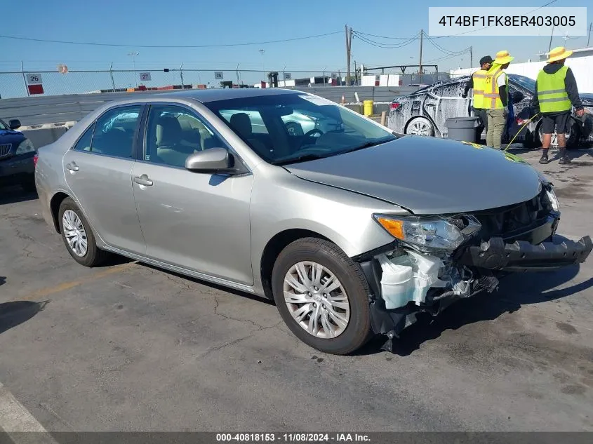 2014 Toyota Camry Le VIN: 4T4BF1FK8ER403005 Lot: 40818153