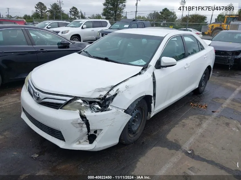 2014 Toyota Camry Le VIN: 4T1BF1FK7EU417889 Lot: 40822450