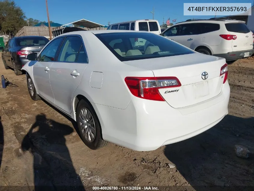 4T4BF1FKXER357693 2014 Toyota Camry Le