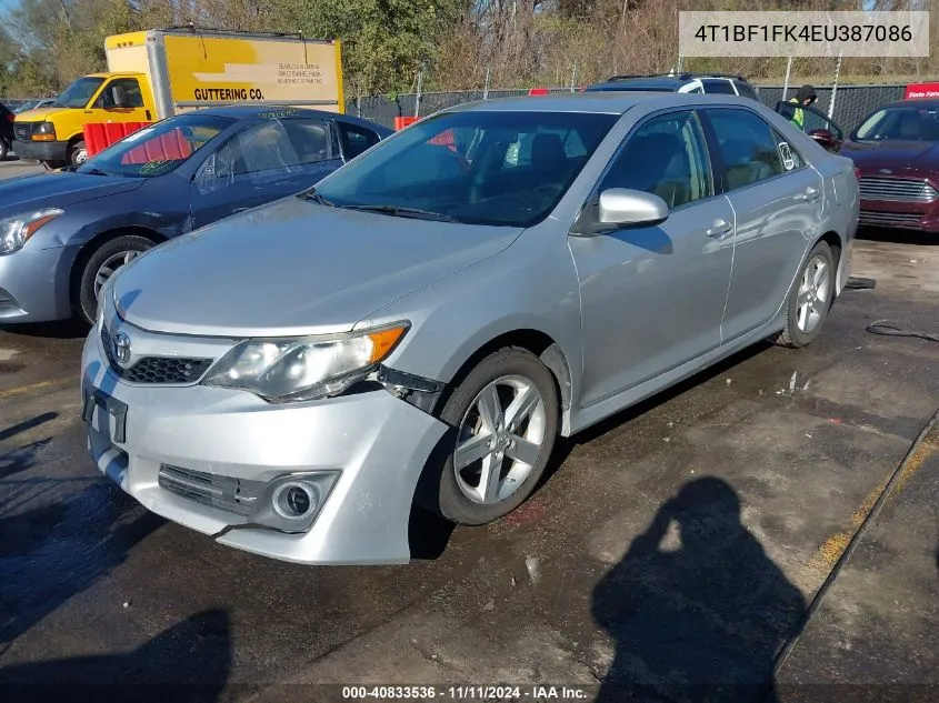 2014 Toyota Camry Se VIN: 4T1BF1FK4EU387086 Lot: 40833536