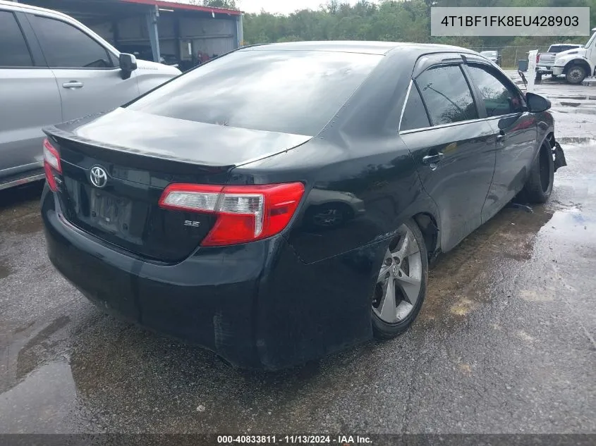 2014 Toyota Camry Se Sport VIN: 4T1BF1FK8EU428903 Lot: 40833811