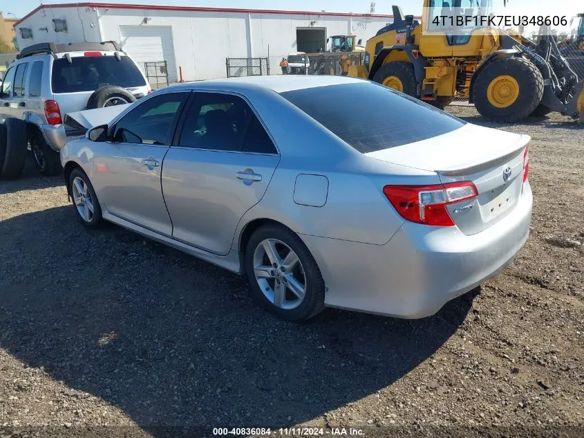 2014 Toyota Camry Se VIN: 4T1BF1FK7EU348606 Lot: 40836084