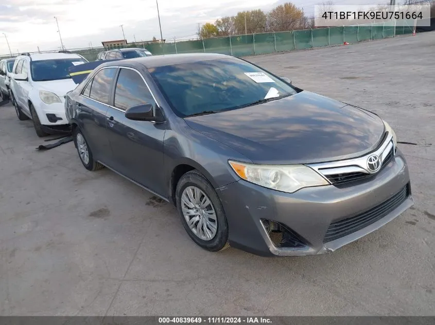 2014 Toyota Camry Le VIN: 4T1BF1FK9EU751664 Lot: 40839649