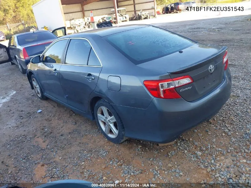 4T1BF1FK2EU351543 2014 Toyota Camry Se