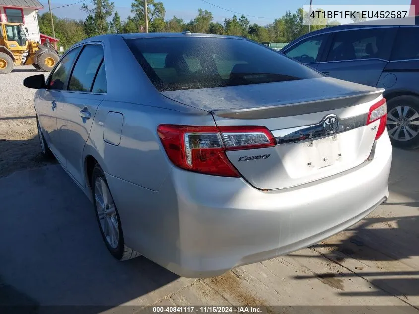 2014 Toyota Camry Xle VIN: 4T1BF1FK1EU452587 Lot: 40841117