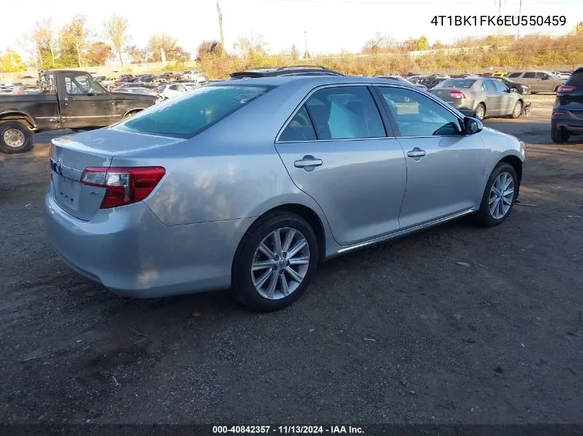 2014 Toyota Camry Xle V6 VIN: 4T1BK1FK6EU550459 Lot: 40842357