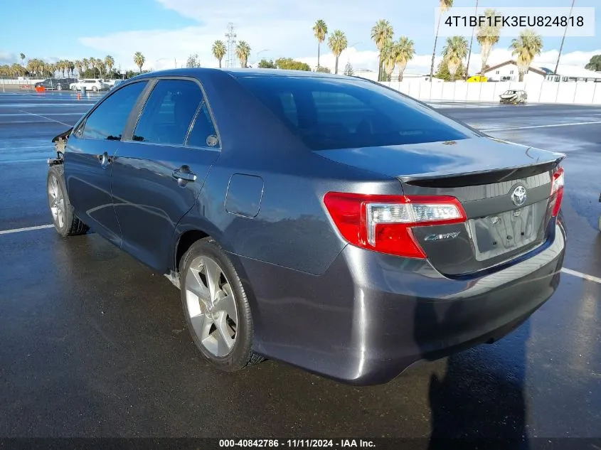 2014 Toyota Camry Se Sport VIN: 4T1BF1FK3EU824818 Lot: 40842786